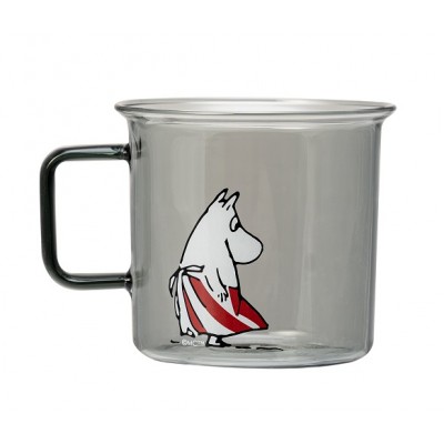 Кружка стеклянная Moomin Муми-мама 350 мл, серая